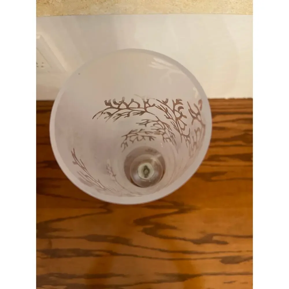 Frosted glass tall luminary  portable lamp